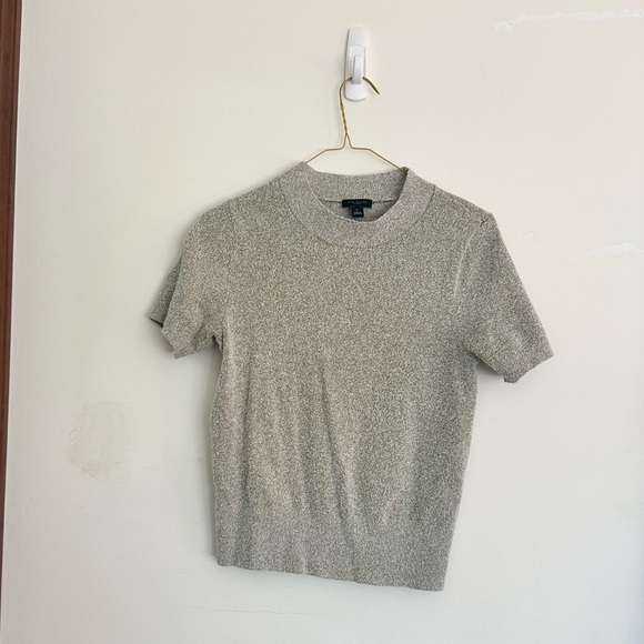 Ann Taylor Tops - Woven Short Sleeve Sweater Tee Ann Taylor XS